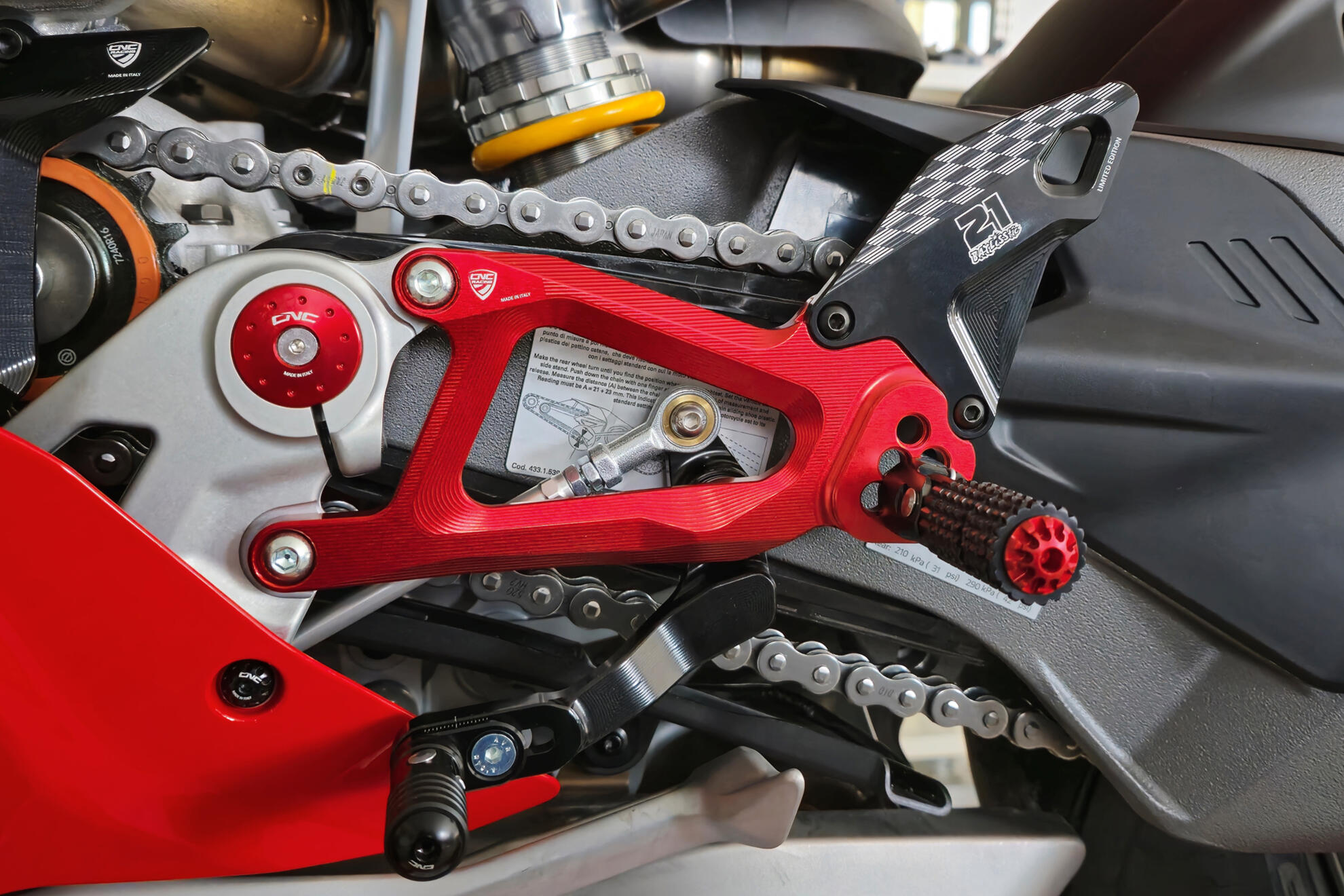 CNC Racing TROY BAYLISS LIMITED EDITION Adjustable Rearset for the